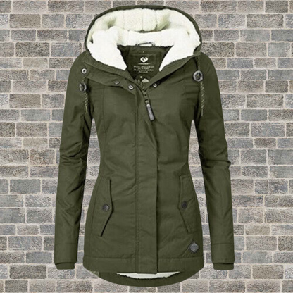 Jenna - Gemütlicher Sherpa Hoodie Mantel