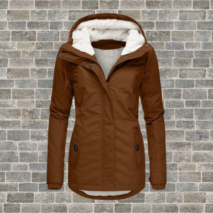 Jenna - Gemütlicher Sherpa Hoodie Mantel