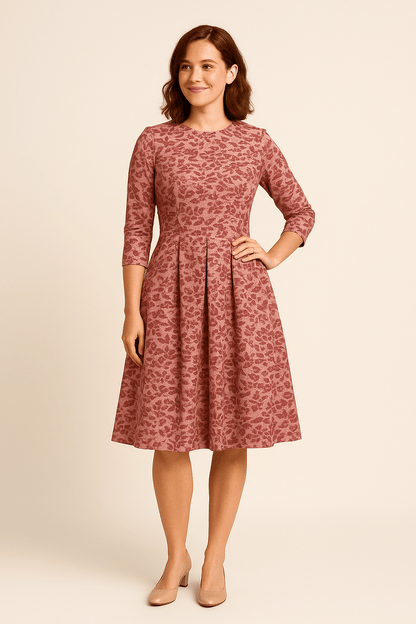 Malie Damen A-Linien Kleid - Blumenmuster Eleganter Stil