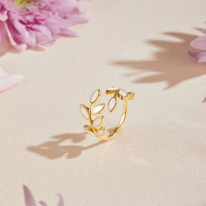 Serene™ | Polierter Blatt-Ring
