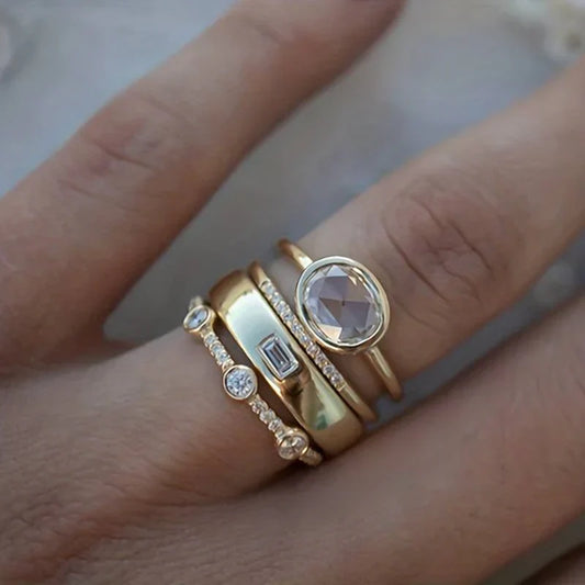 Sabine™ | Vintage Zirkonia Ring Set
