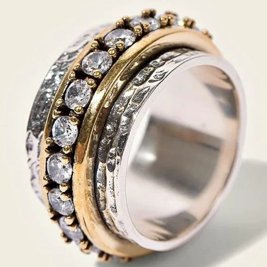 Viviane™ | Vintage Zweifarbiger Ring mit Zirkonia